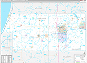 Kalamazoo-Portage Wall Map Premium Style